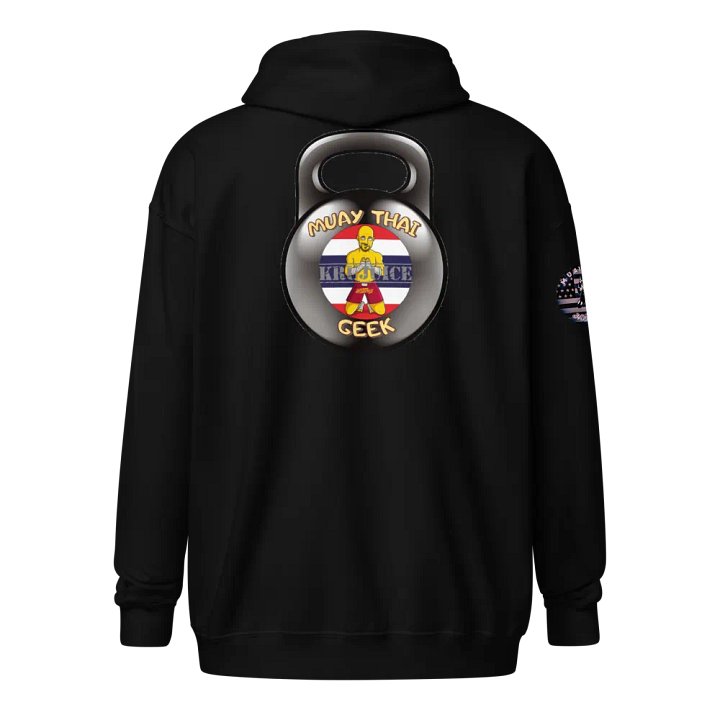 Muay Thai Geek Kettlebell Hoodie, black product image (2)
