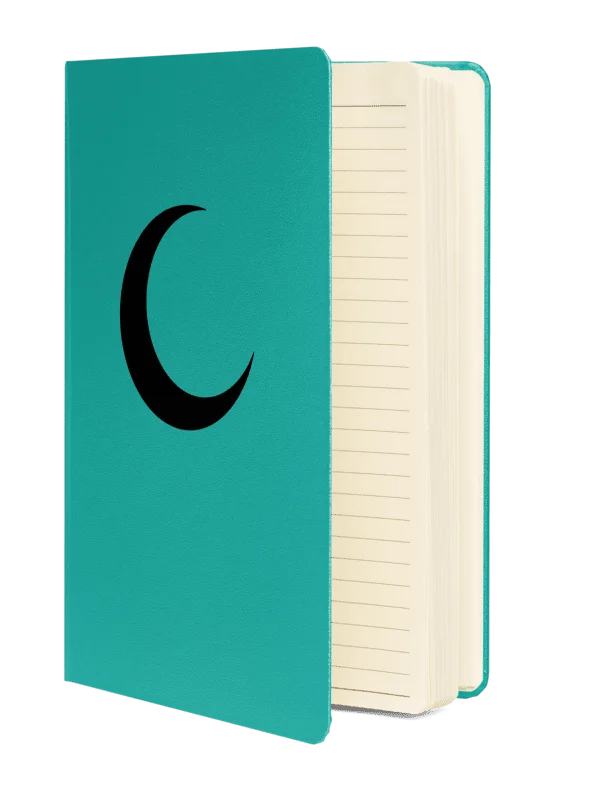 Crescent Moon Notebook – Deep Black Print product image (2)
