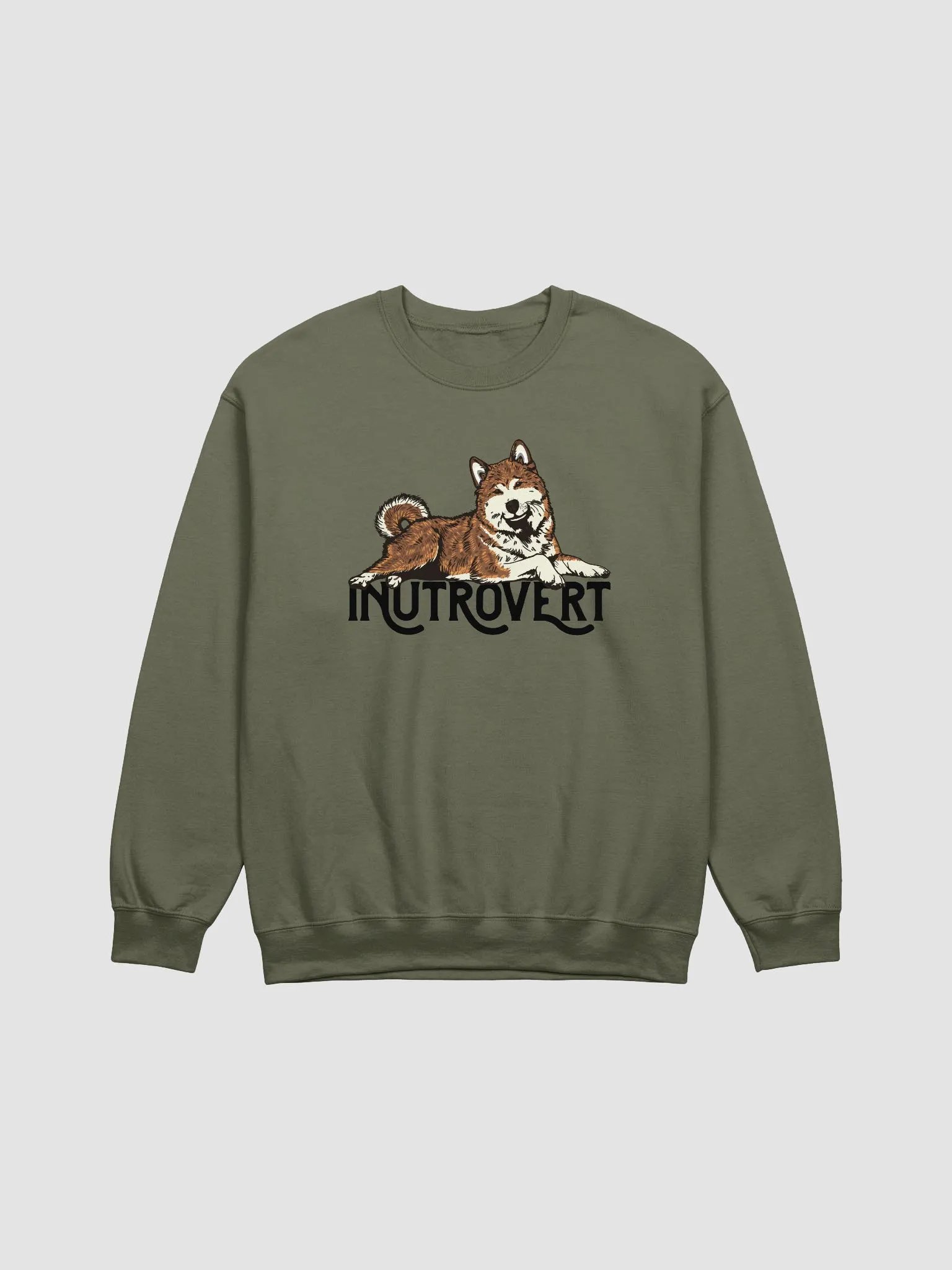 Inutrovert Sweatshirt of an Akita Inu (Brindle) | Funny Shirt for Akita Paw-rents product image (1)