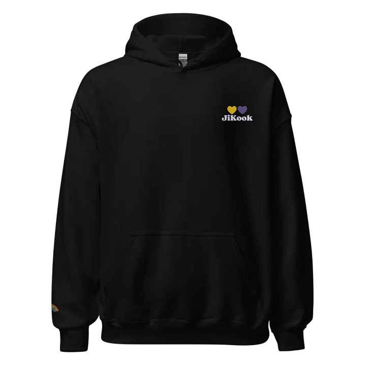 Purple and Gold hearts JiKook embroidered hoodie product image (2)