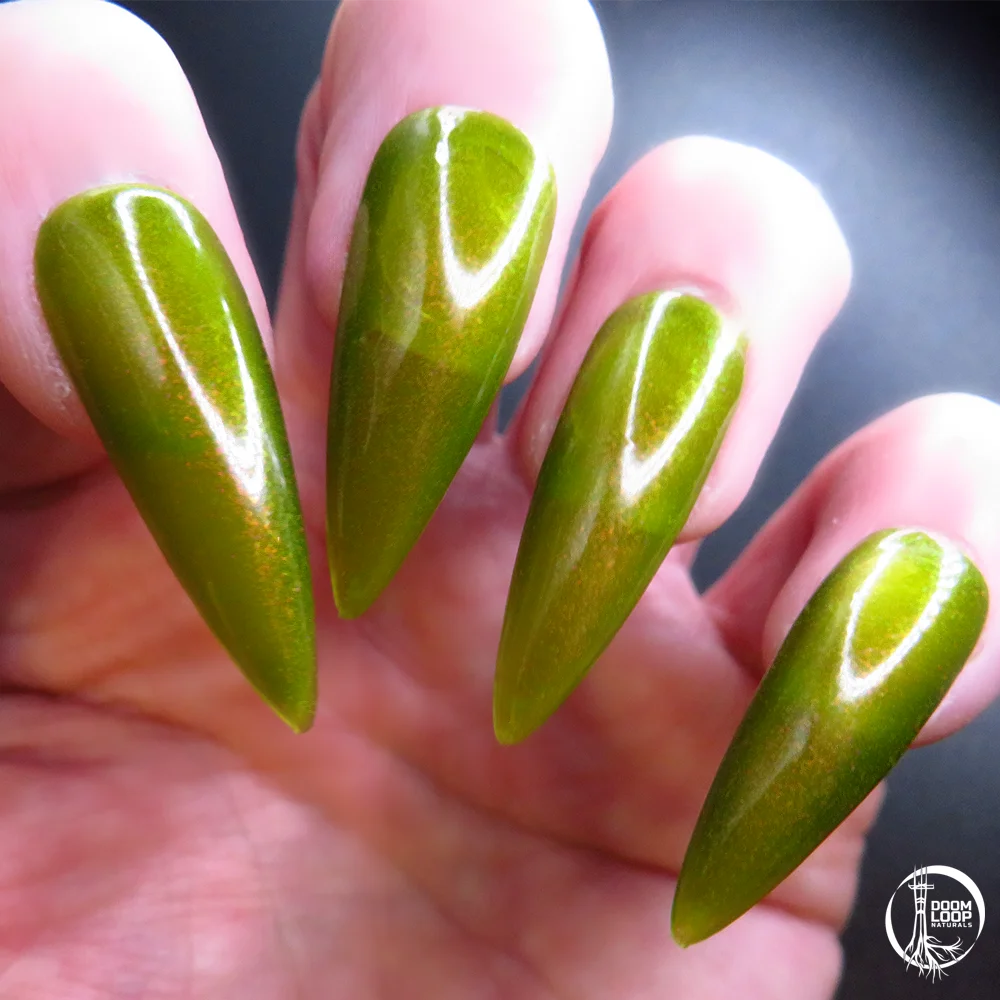 DOLORES SPARK - Shimmery Green Translucent Jelly Nail Polish product image (3)