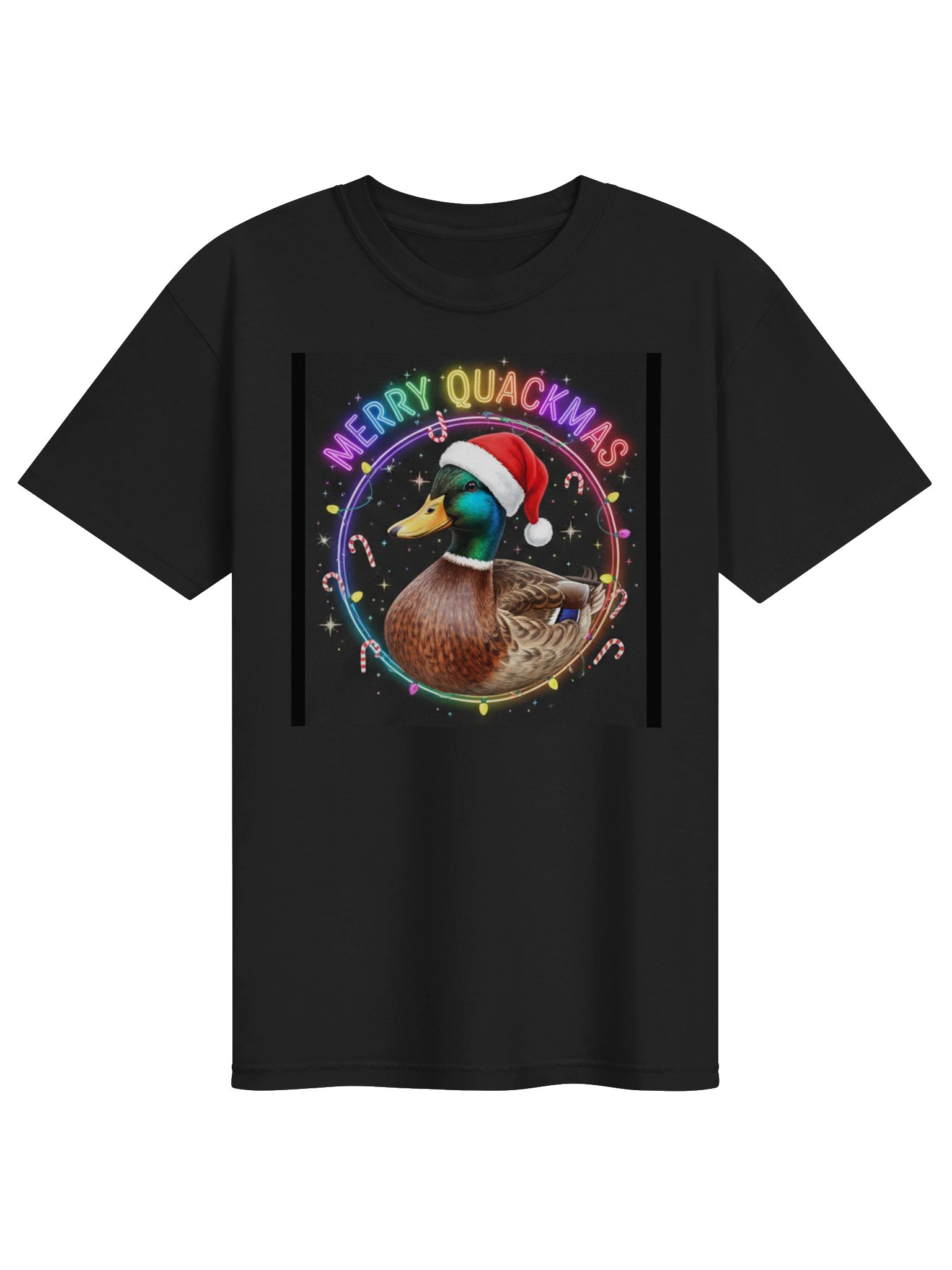 Merry Quackmas Neon Duck Holiday Tee product image (1)