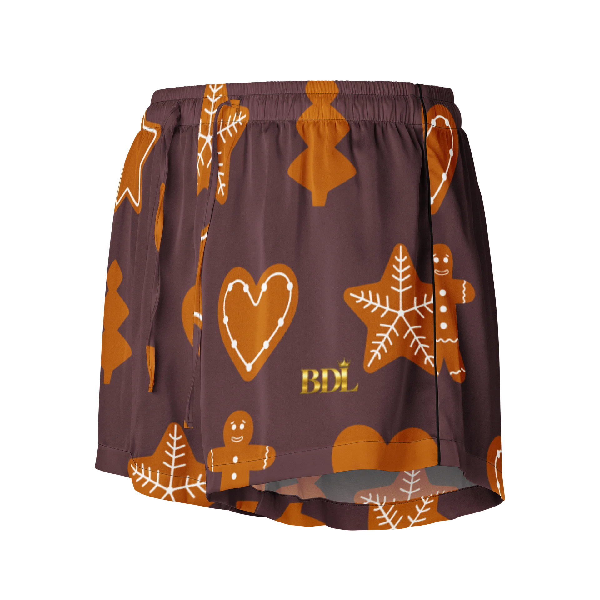 Festive Gingerbread Icons Pajama Shorts product image (1)