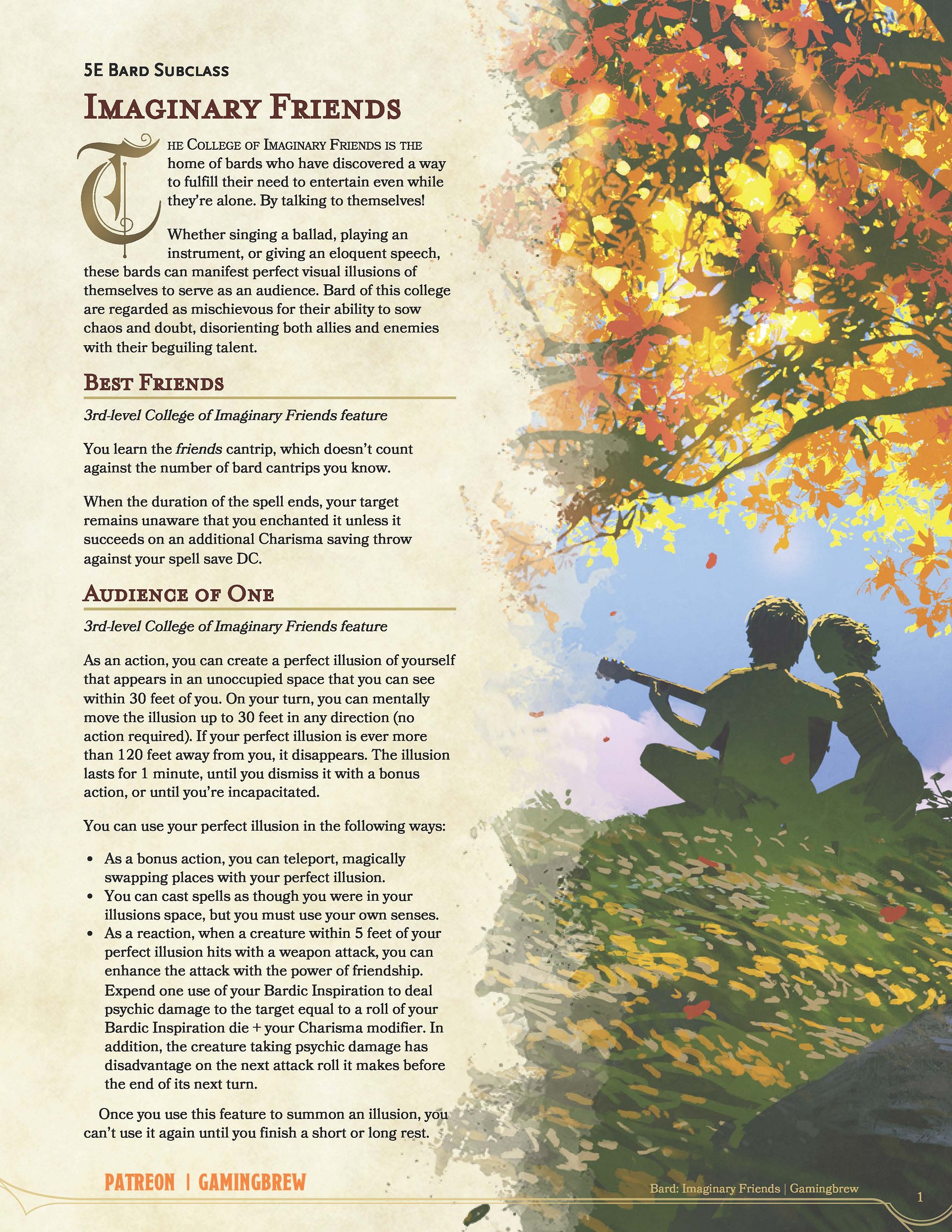 College of Imaginary Friends | 5E Bard Subclass product image (2)