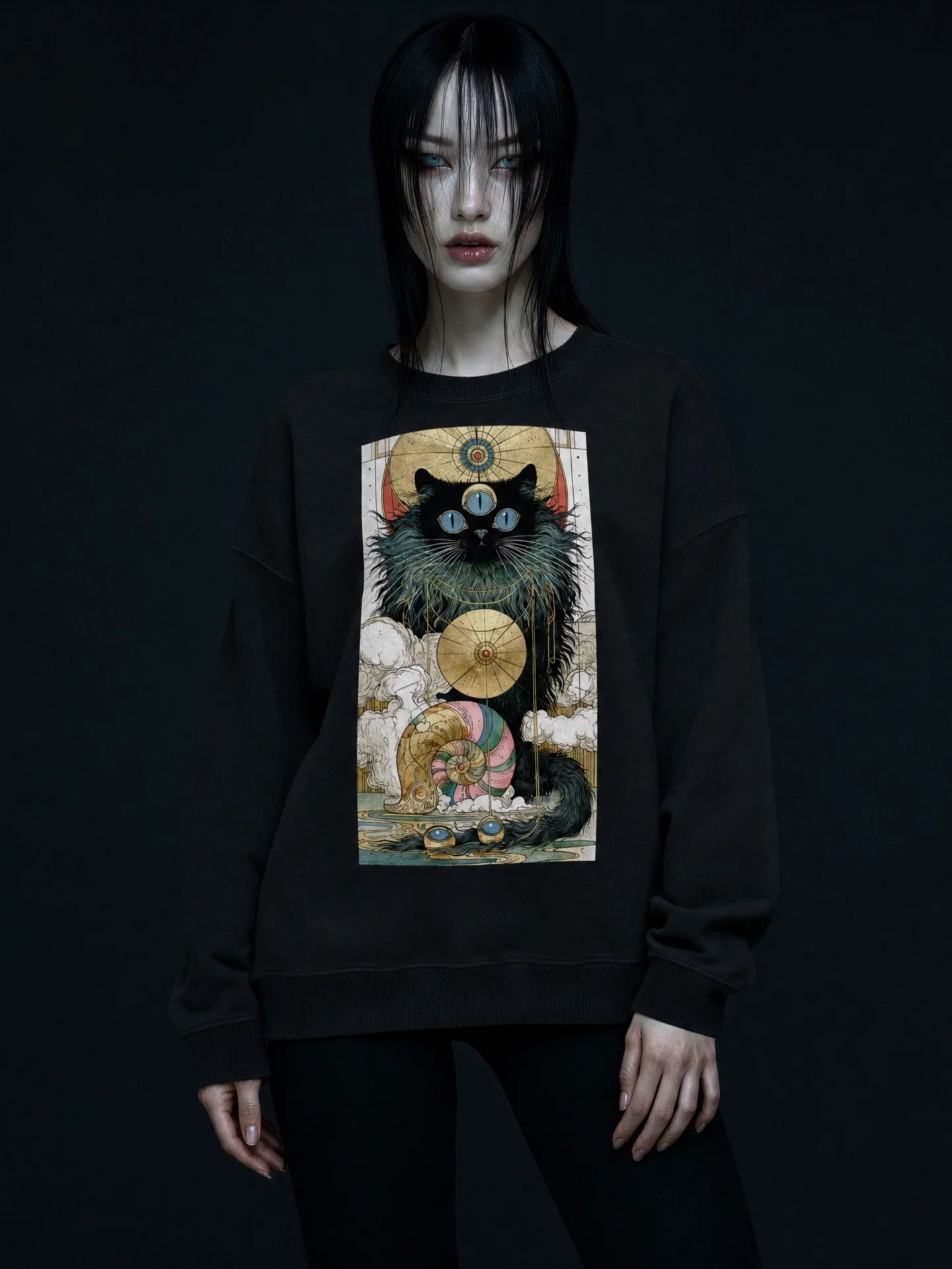 FLUFFY OUIJA - OVERSIZE SWEATSHIRT (U) product image (1)