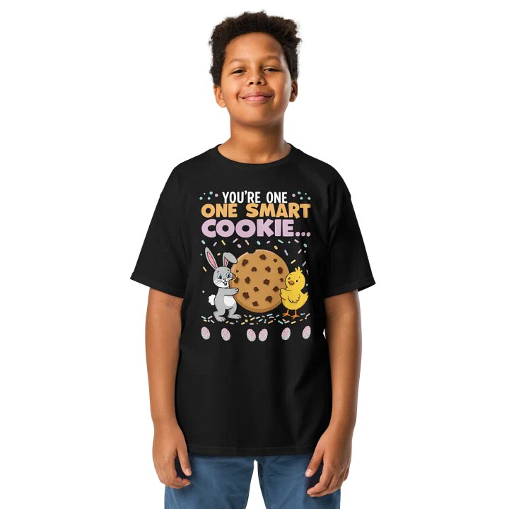 You're One Smart Cookie Easter T-Shirt – Cute Bunny & Chick Design product image (1)