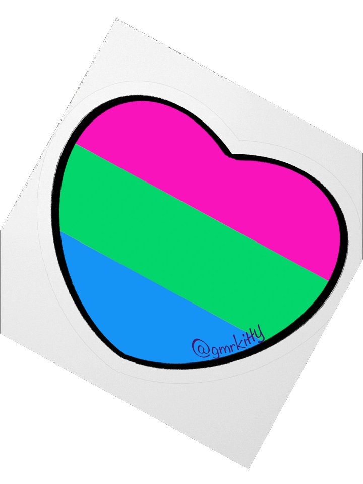 PolyS Pride Heart Sticker product image (4)