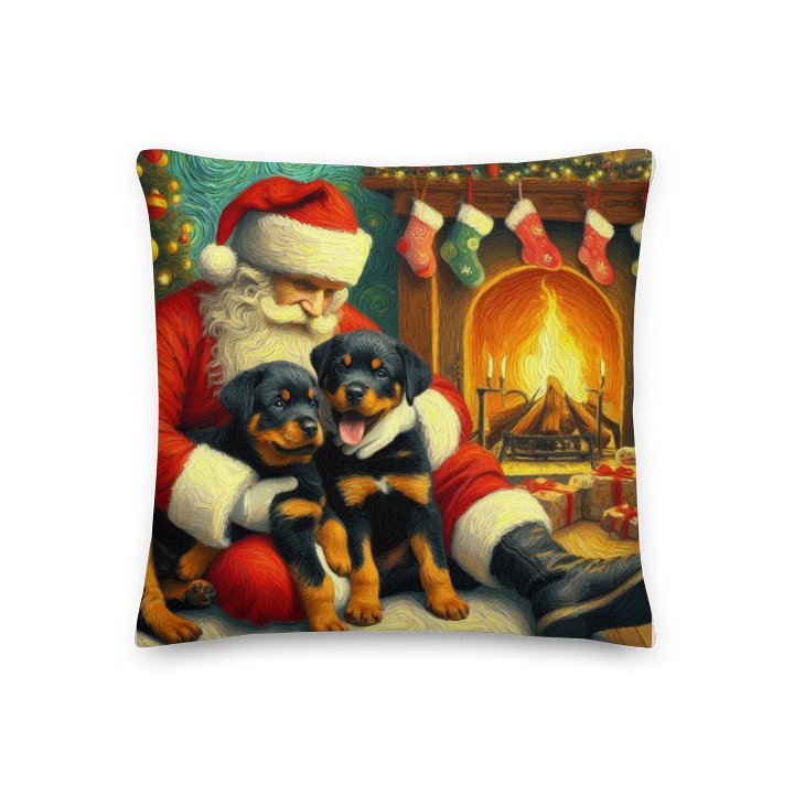 Rottweiler Santa's Paws Christmas Premium Pillow product image (1)
