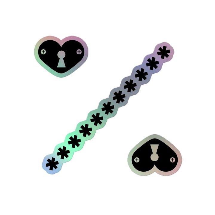Secret Password Opens My Heart Big Boy Holographic Edition Sticker product image (1)