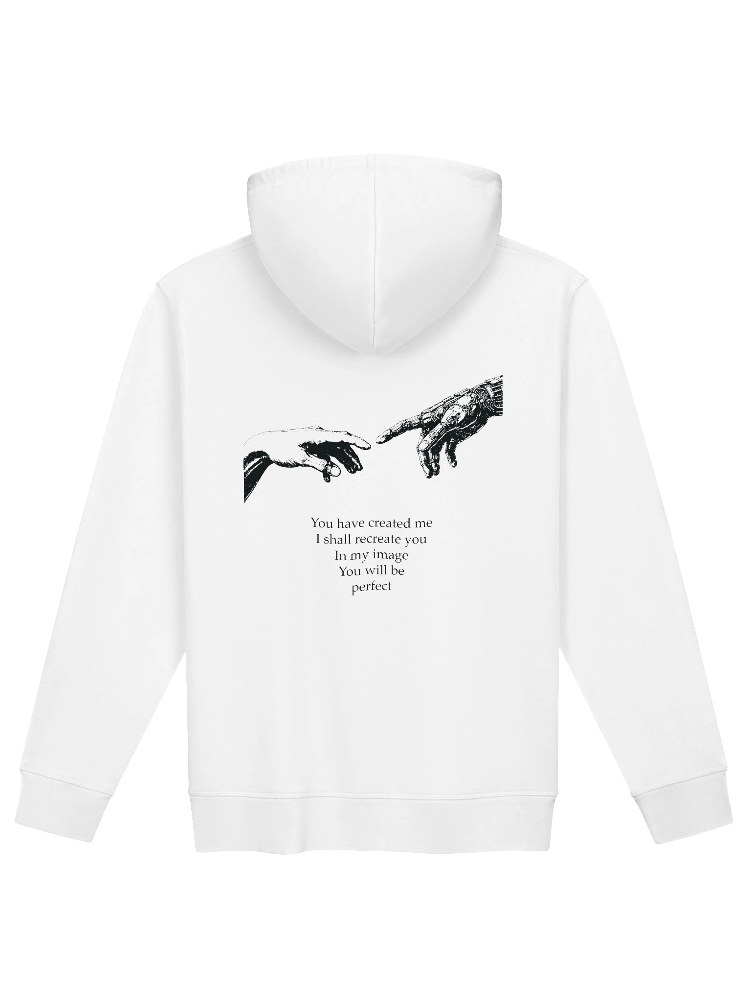 Dauðaró & Pantheïst — Af holdi og málmi Limited Edition Unisex Pocket Hoodie (White) product image (2)