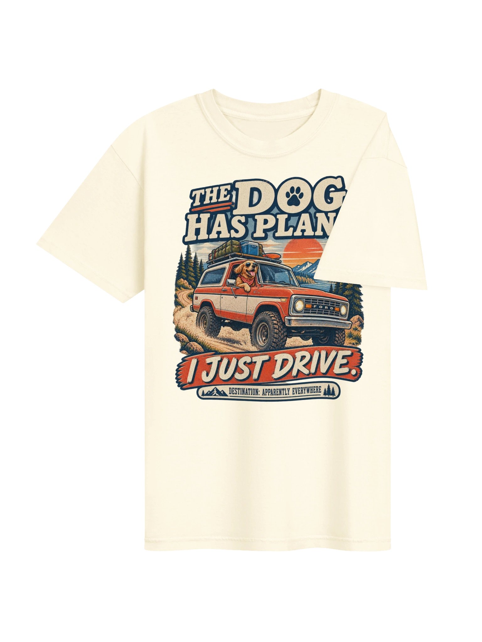 The Dog Has Plans I Just Drive Comfort Colors Tee | Funny Dog Dad Shirt product image (77)