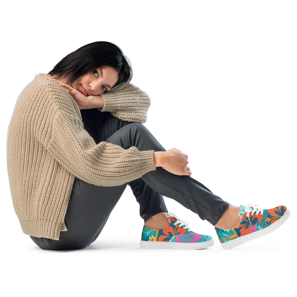 Tropical Escape Lace-Up Canvas Shoes product image (1)