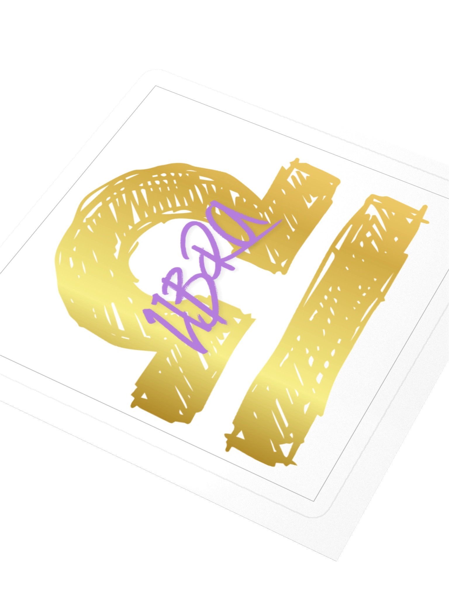 Libra Zodiac Sticker — Sketchy Golden Equilibrium Design product image (3)