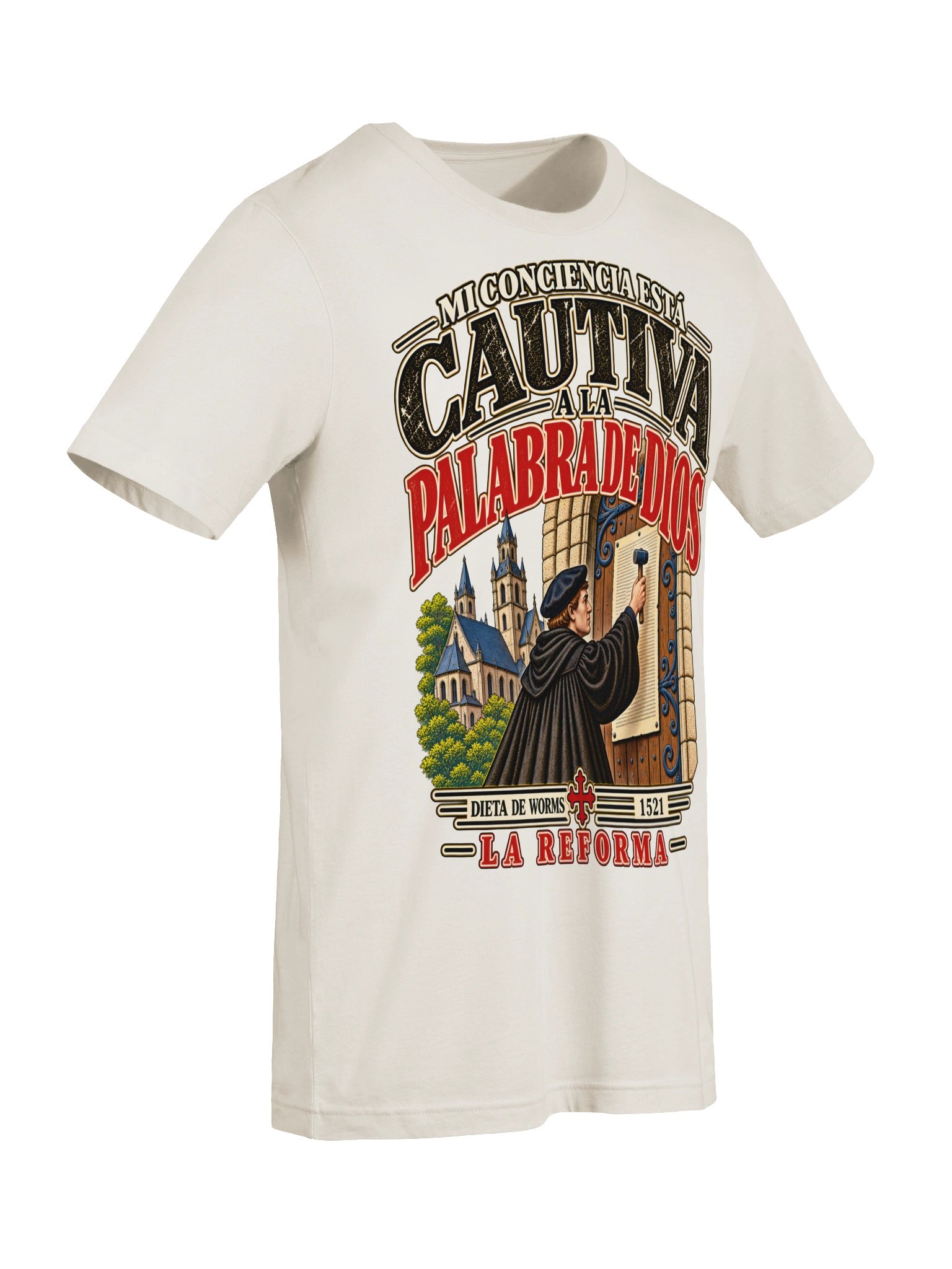 Aquí Me Mantengo — Cautiva a la Palabra de Dios | Camiseta de la Reforma product image (39)