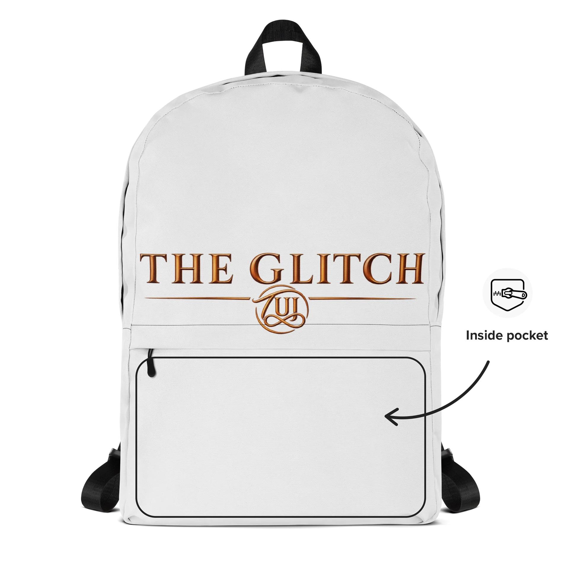 White Backpack Copper Glitch product image (2)