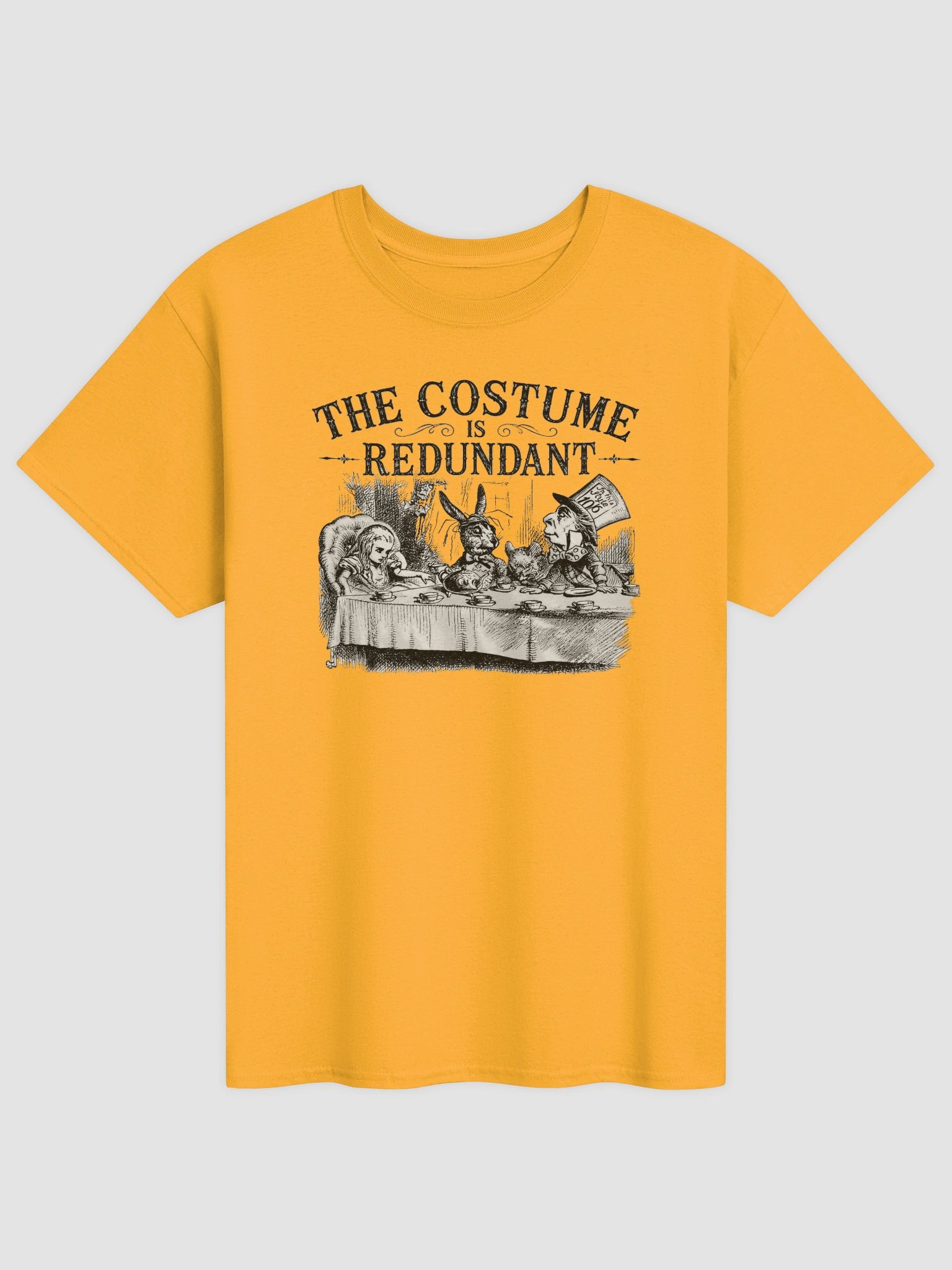 the Costume is Redundant, Alice Tea Party, Halloween Unisex Cotton Heavyweight T-Shirt product image (1)