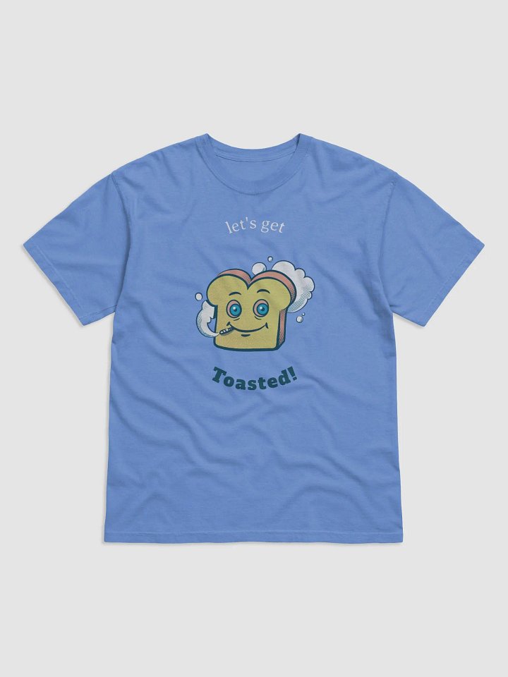 Toasted! Cartoon Toast Smiling Heavyweight T-Shirt product image (2)
