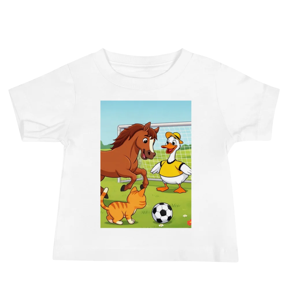 Farm Animal Soccer Fun Baby Tee product image (2)