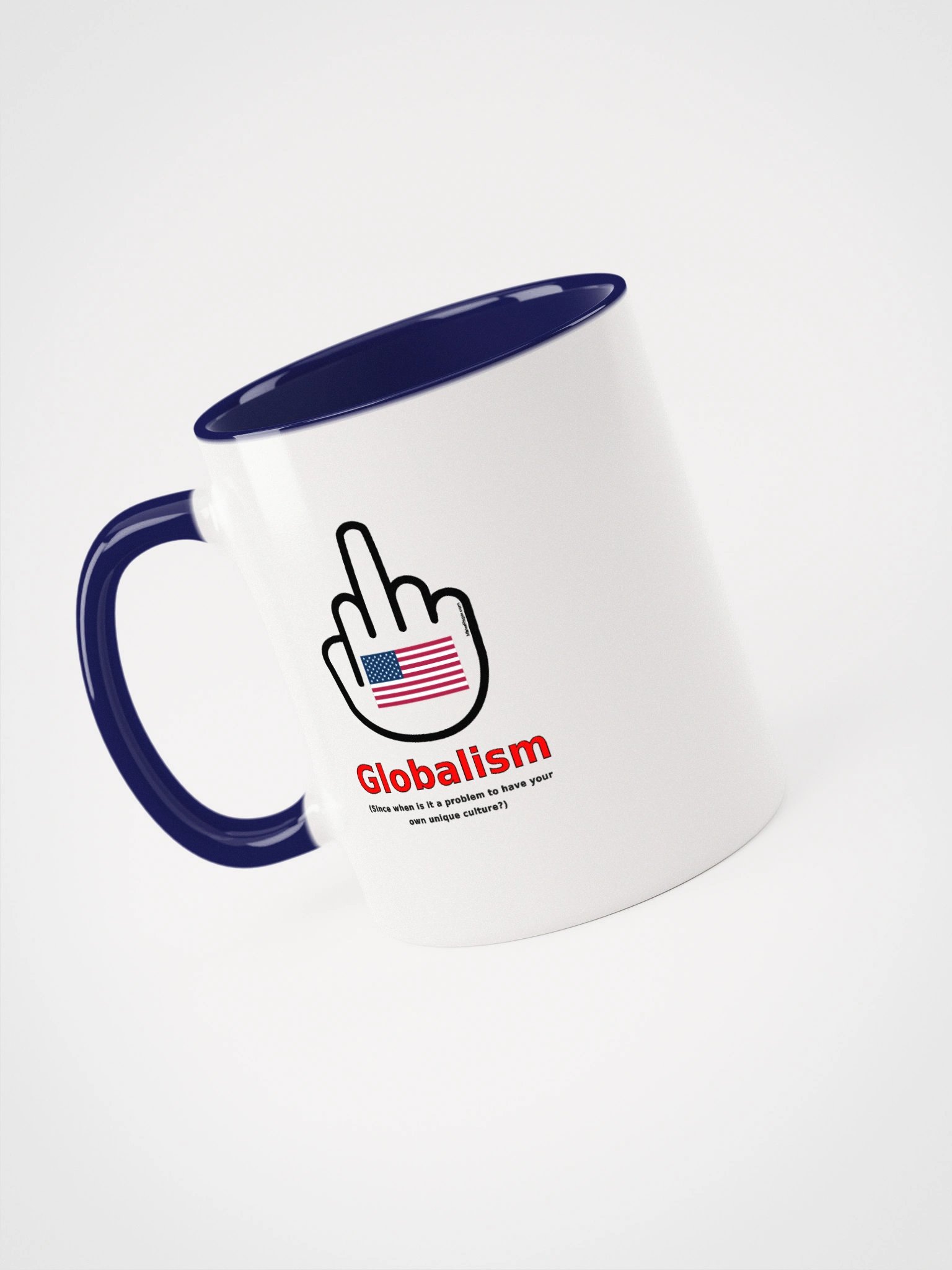 Two-tone Ceramic Mug-MisterFinger-Globalism-B product image (39)