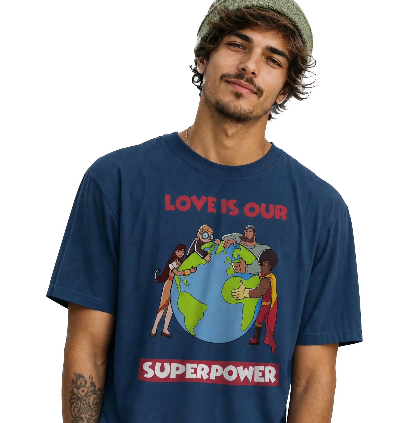 Love is Our Superpower | God's Gang Tee product image (4)