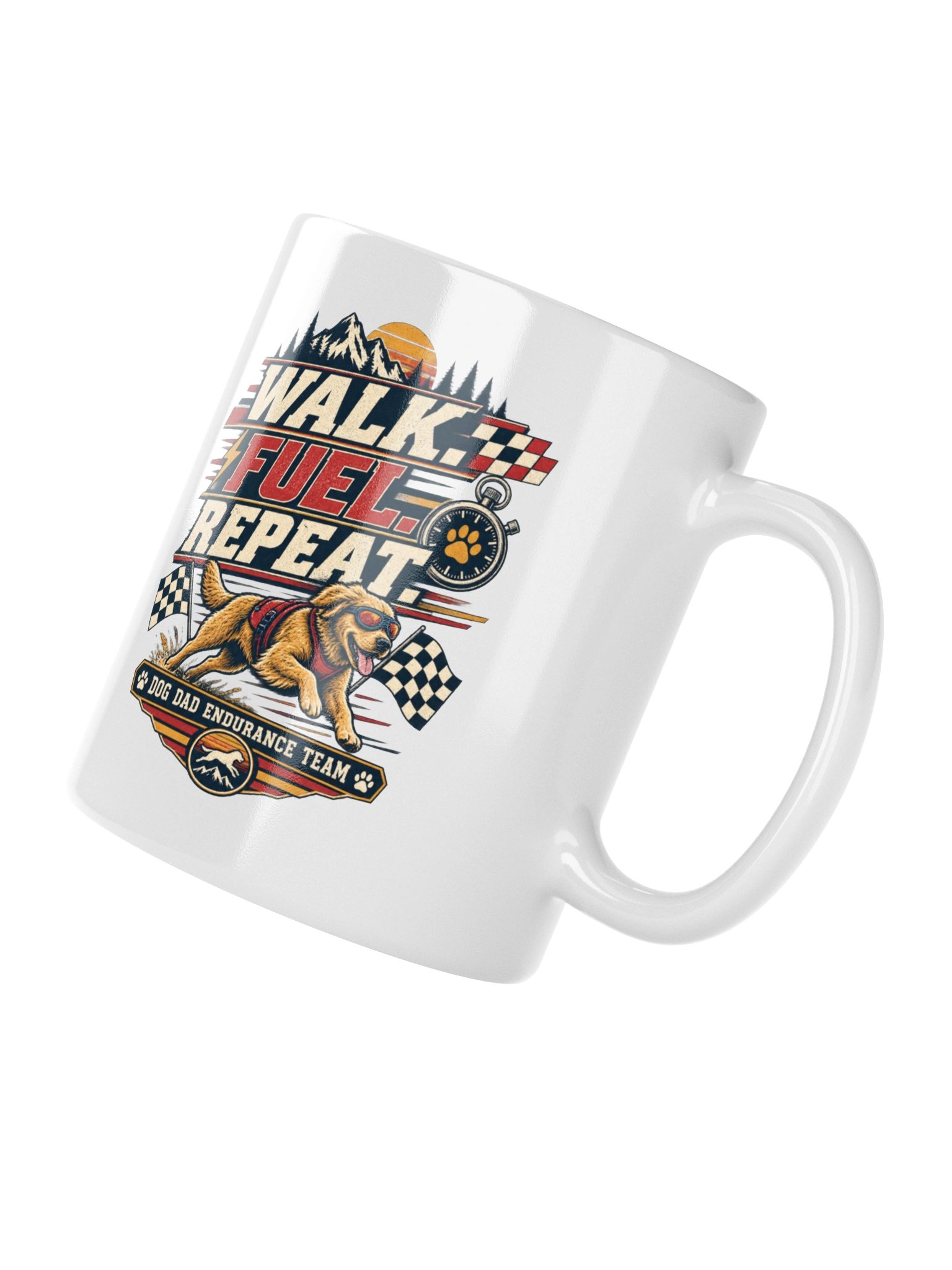 Walk Fuel Repeat Mug | Dog Dad Endurance Team Coffee Mug product image (11)