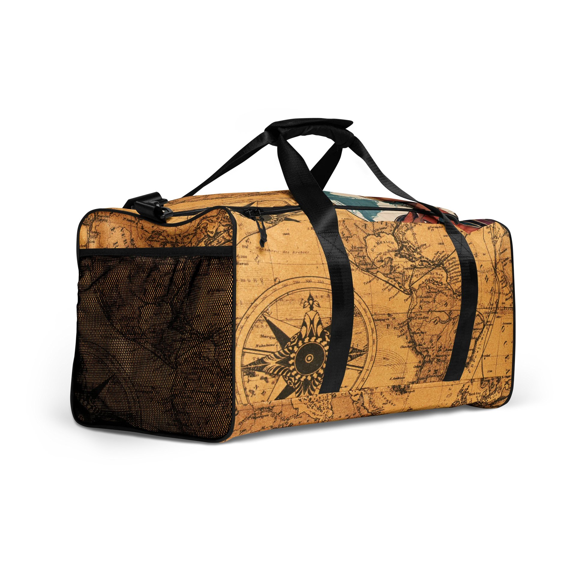 Vintage Americas Map All-Over Duffle Bag product image (2)