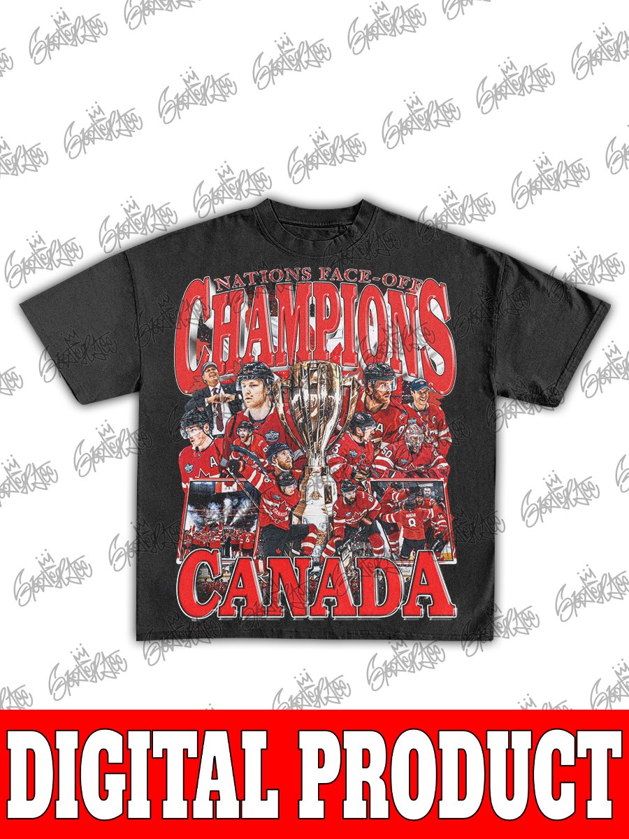 Team Canada Champions Vintage Hockey Bootleg Graphic Design product image (1)