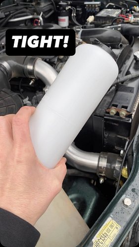 Fixing the space crunch on the M57 LandCruiser build. Designed a custom bracket from scratch so the new overflow bottle would...