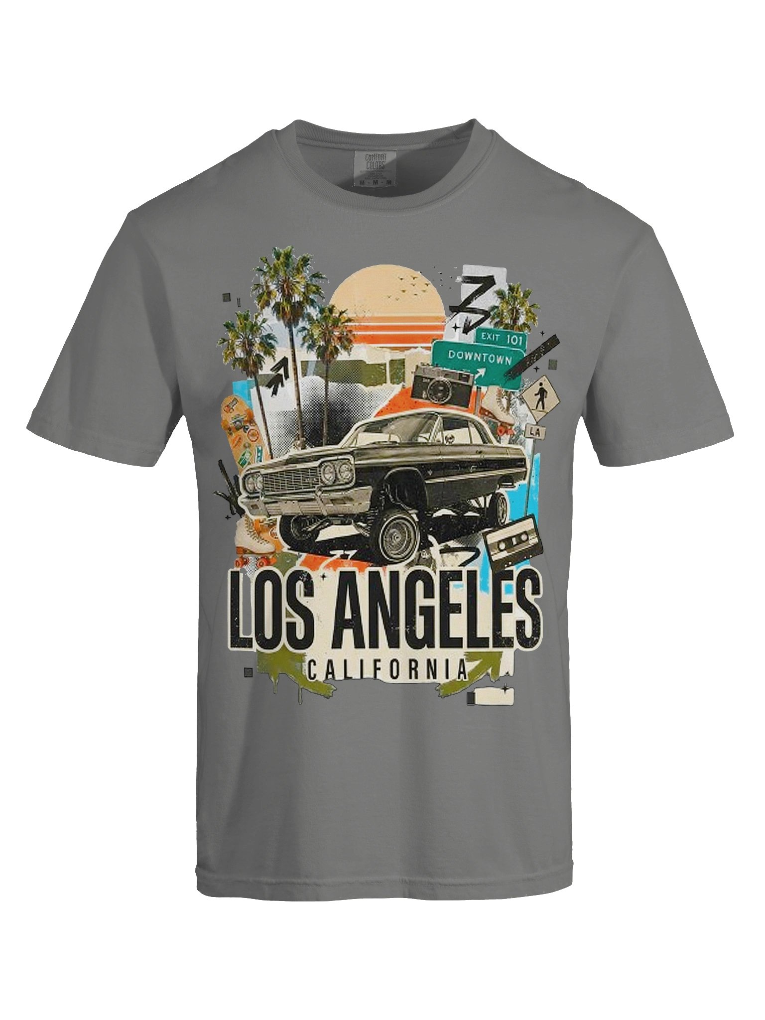 Los Angeles California Streetwear Tee | Vintage Lowrider Graphic Tee product image (5)