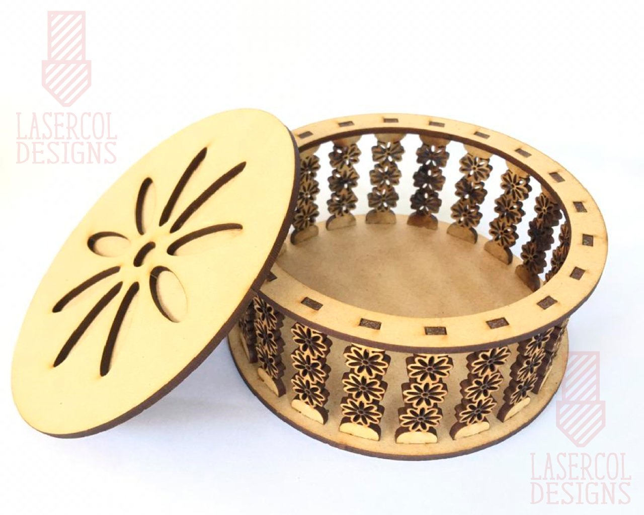 Round box (4 styles) - Laser Cut Files product image (6)