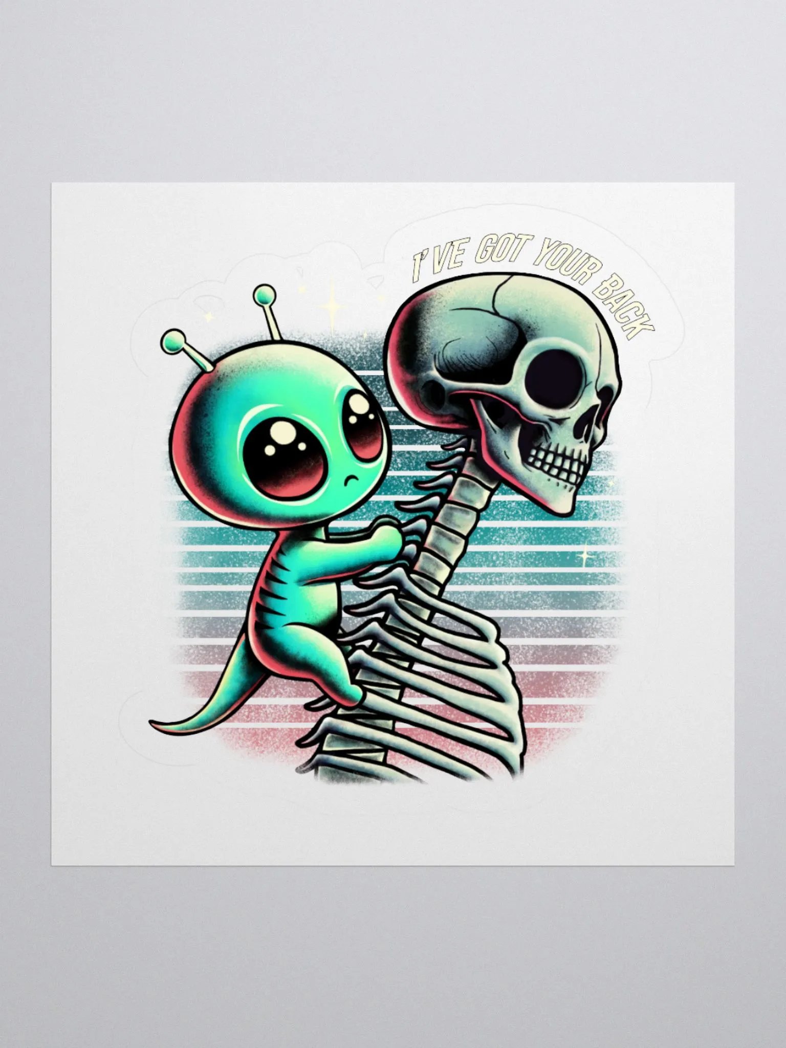 "I’ve Got Your Back" Alien Sticker product image (2)