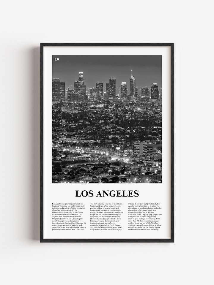 Los Angeles 01 Newspaper Poster | Framed product image (21)