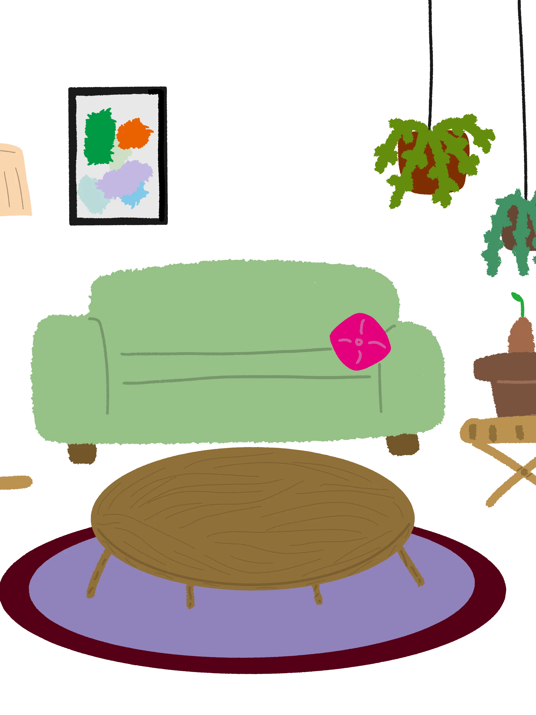 17 Hand-Drawn Furniture & House Interior PNG Clipart Bundle product image (10)