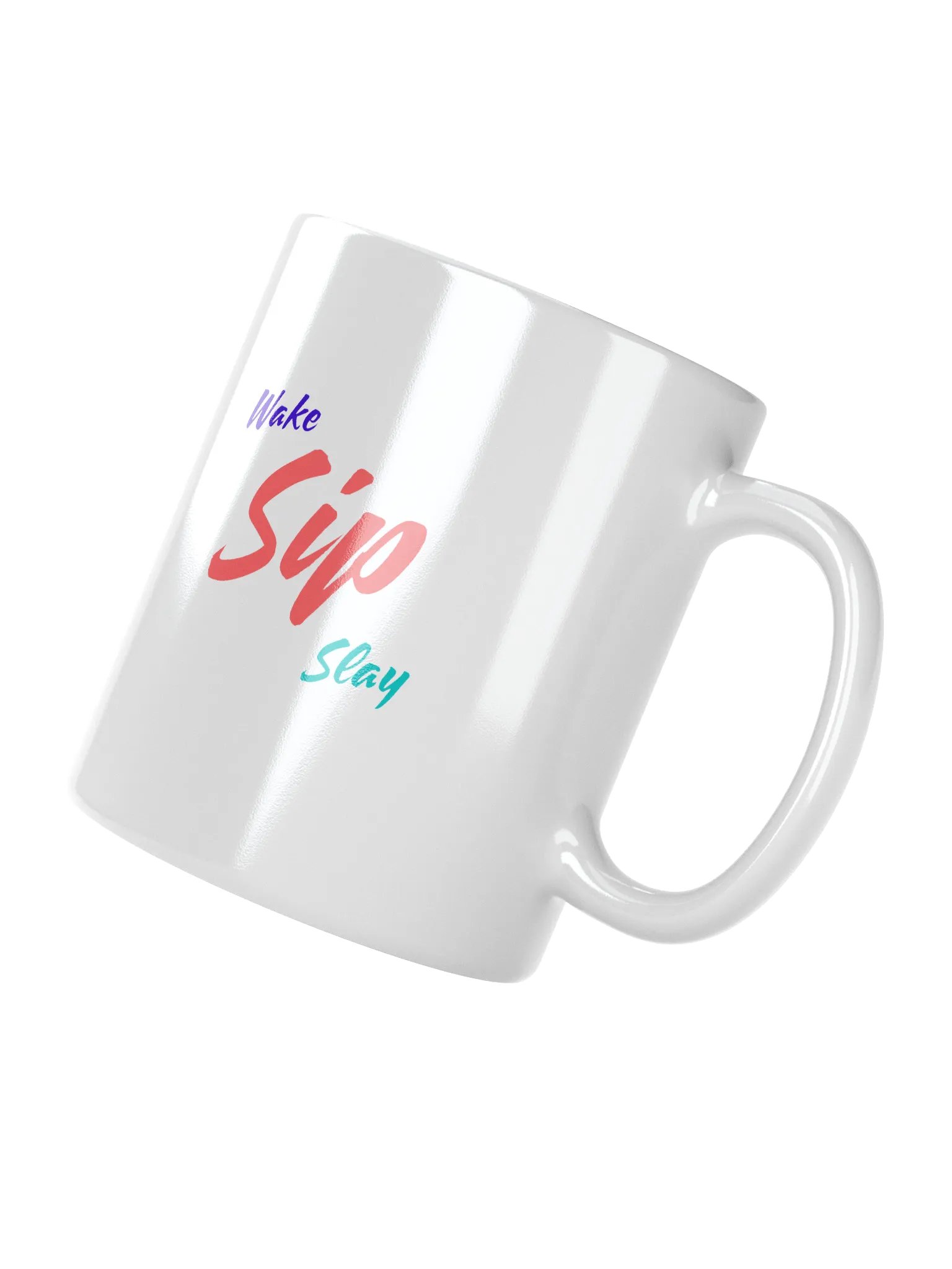 Sip Sip Podcast Double Script Logo White Glossy Mug product image (2)