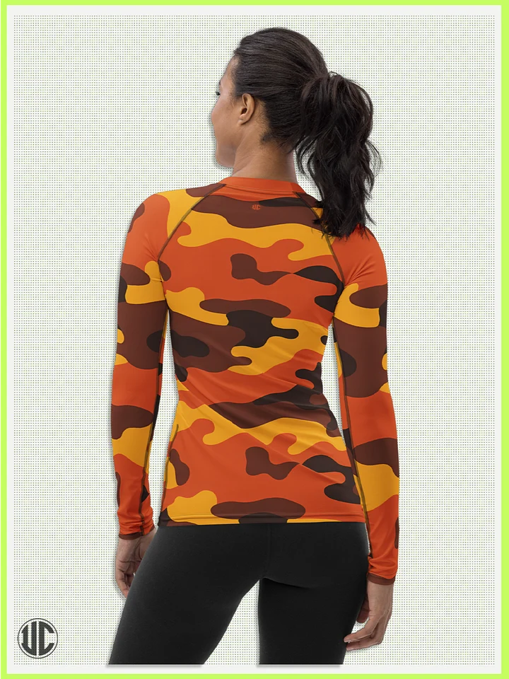 Savage Sunset Orange Camo – Women’s Rash Guard product image (2)