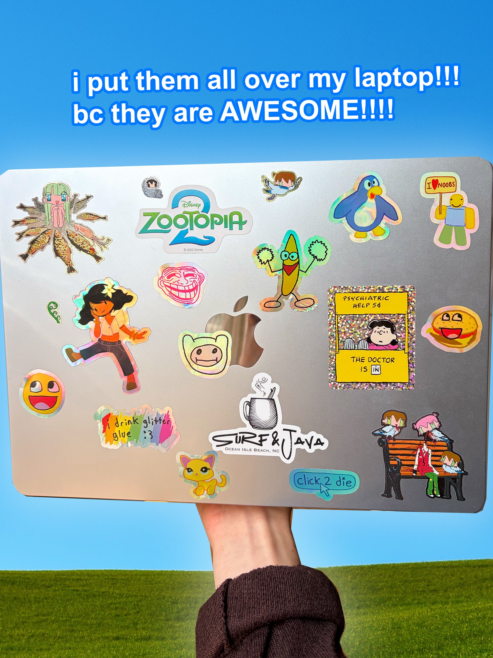 doodle holographic sticker sheet! product image (3)