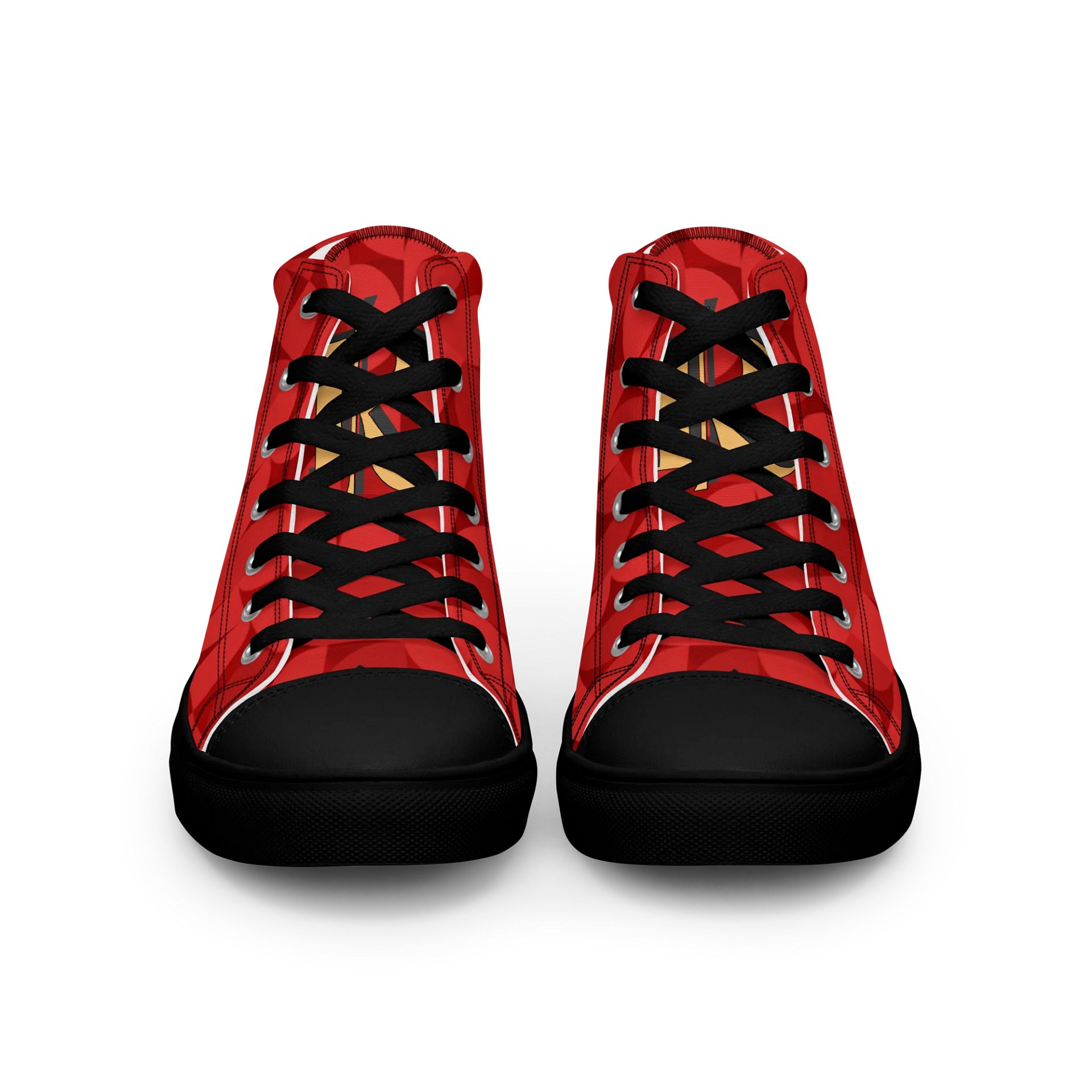 (Red WAIFU) K Women's High Top Canvas Shoes product image (3)