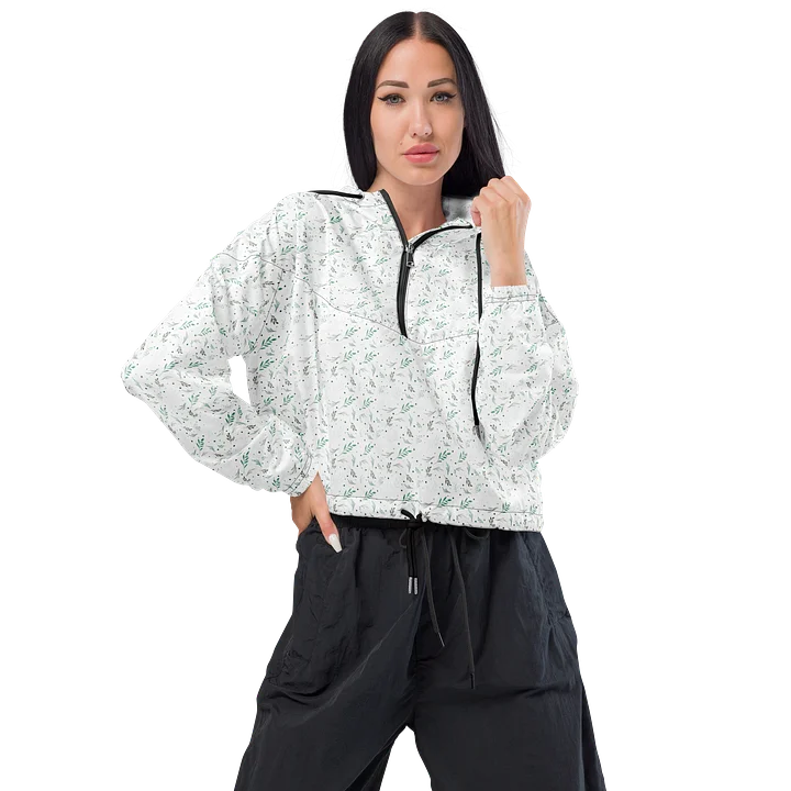Speckled Leaf All-Over Print Cropped Windbreaker product image (1)
