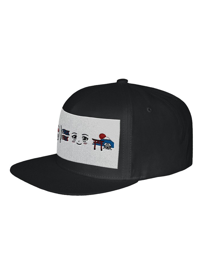 Japanese Iconography Flat Bill Snapback | Minimalist Cotton Twill Anime Hat product image (8)