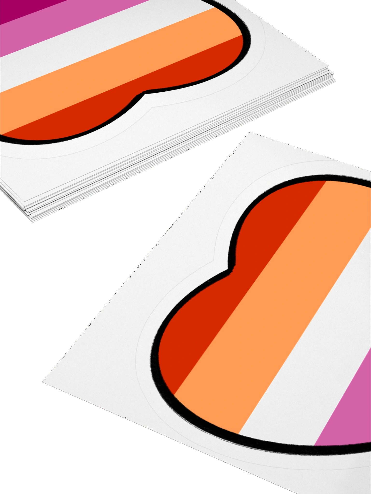 Lesbian Pride Heart Sticker 01 product image (12)