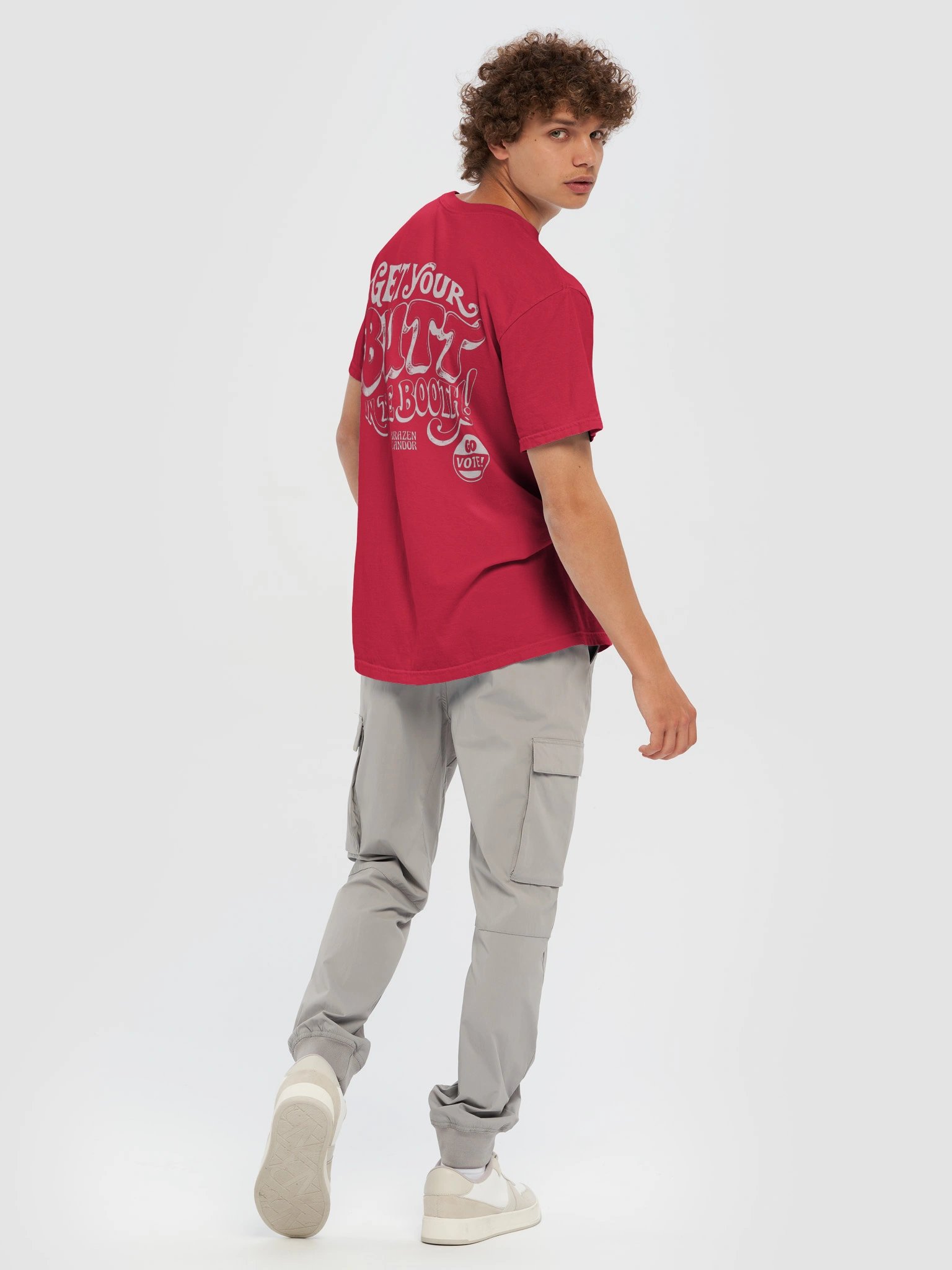 Brazen Candor – Get Your Butt in the Booth! T-Shirt - Red - Vote product image (8)