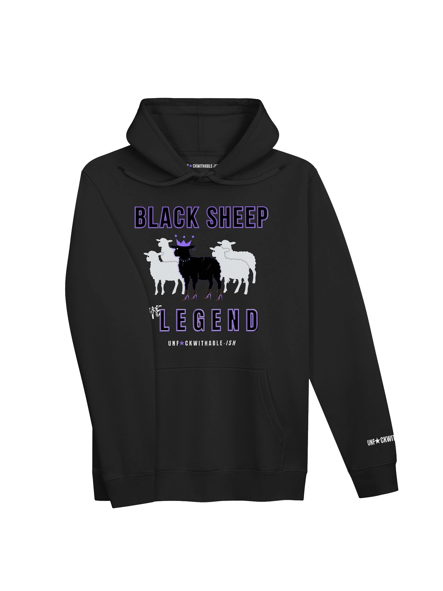 UNF★CKWITHABLE-ISH™ Black Sheep Women's Premium Fleece Hoodie product image (3)