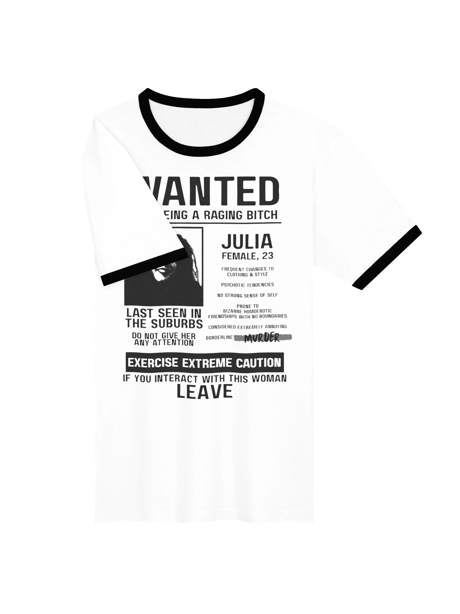 POSTMORTEM Wanted Ringer T-Shirt product image (3)