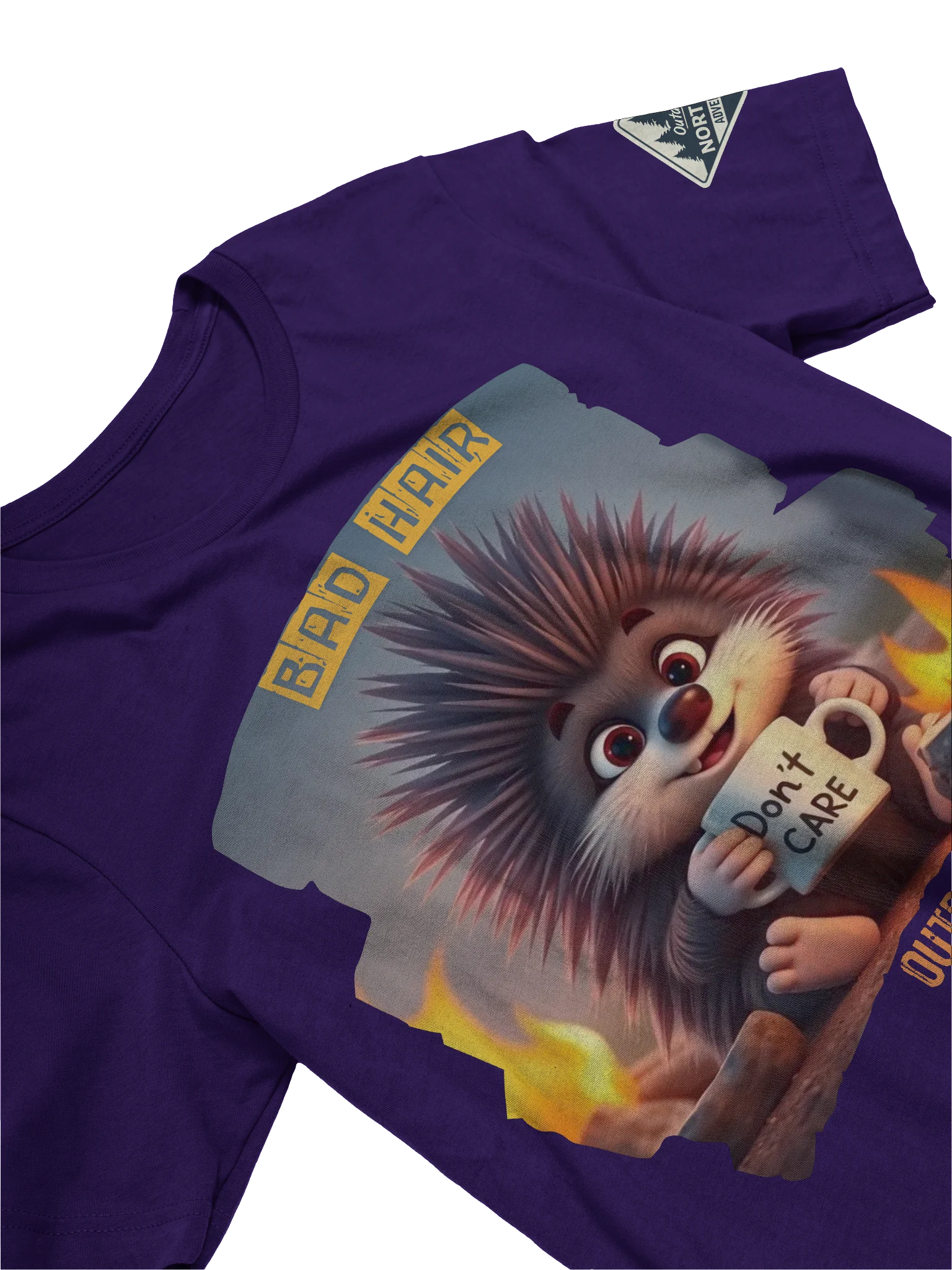 “Bad Hair, Don’t Care” Porcupine T-Shirt product image (3)