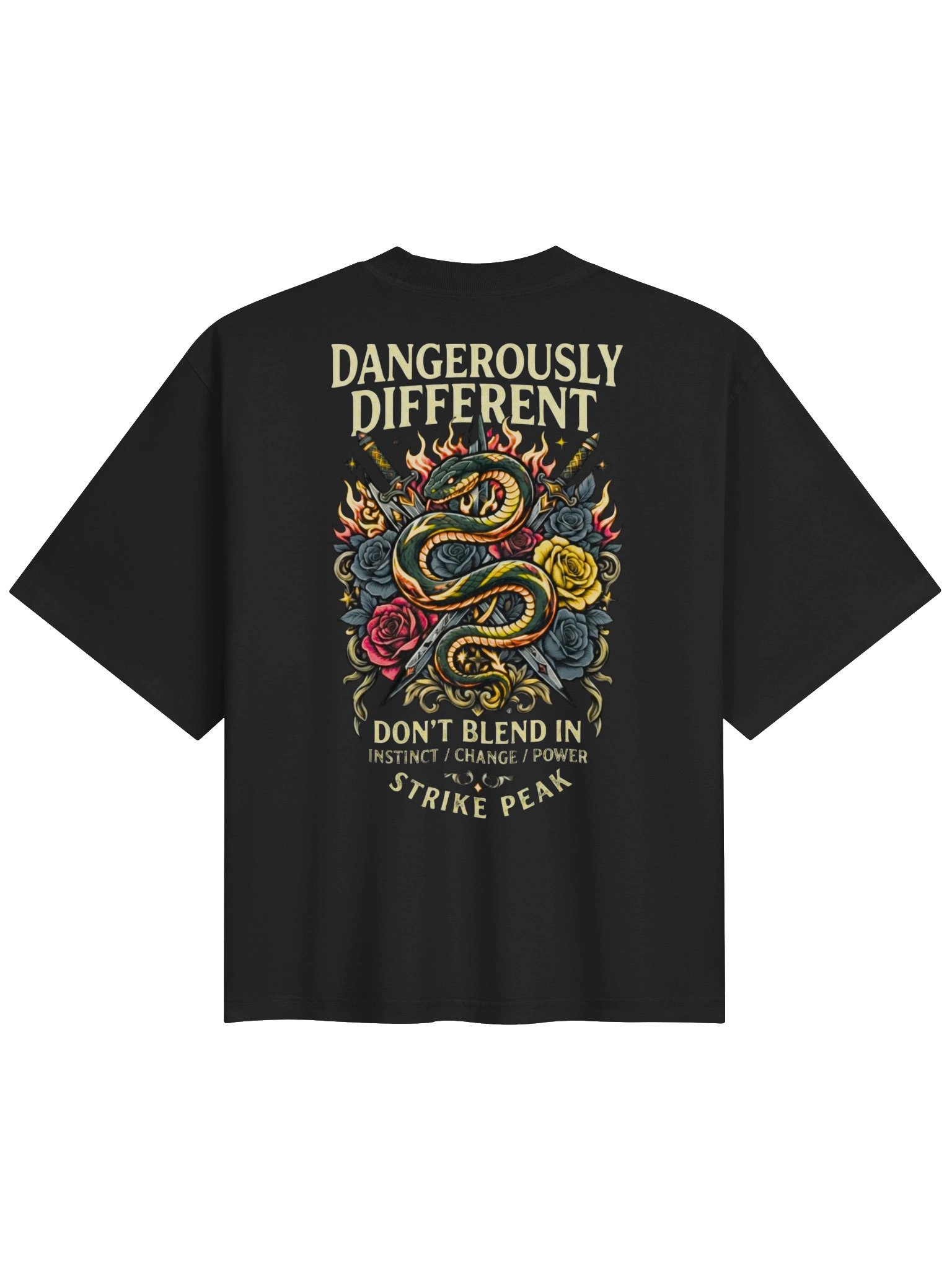 Premium Heavyweight Oversized Graphic Tee - "Dangerously Different" Dual-Sided Statement Streetwear product image (5)