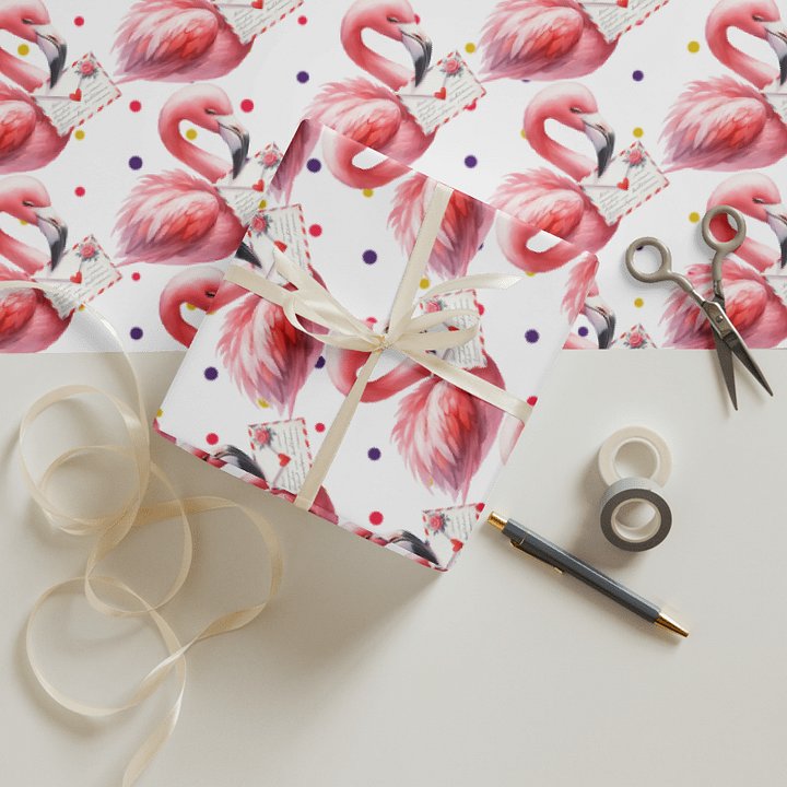 Flamingo Pattern Wrapping Paper Sheets (3) product image (2)