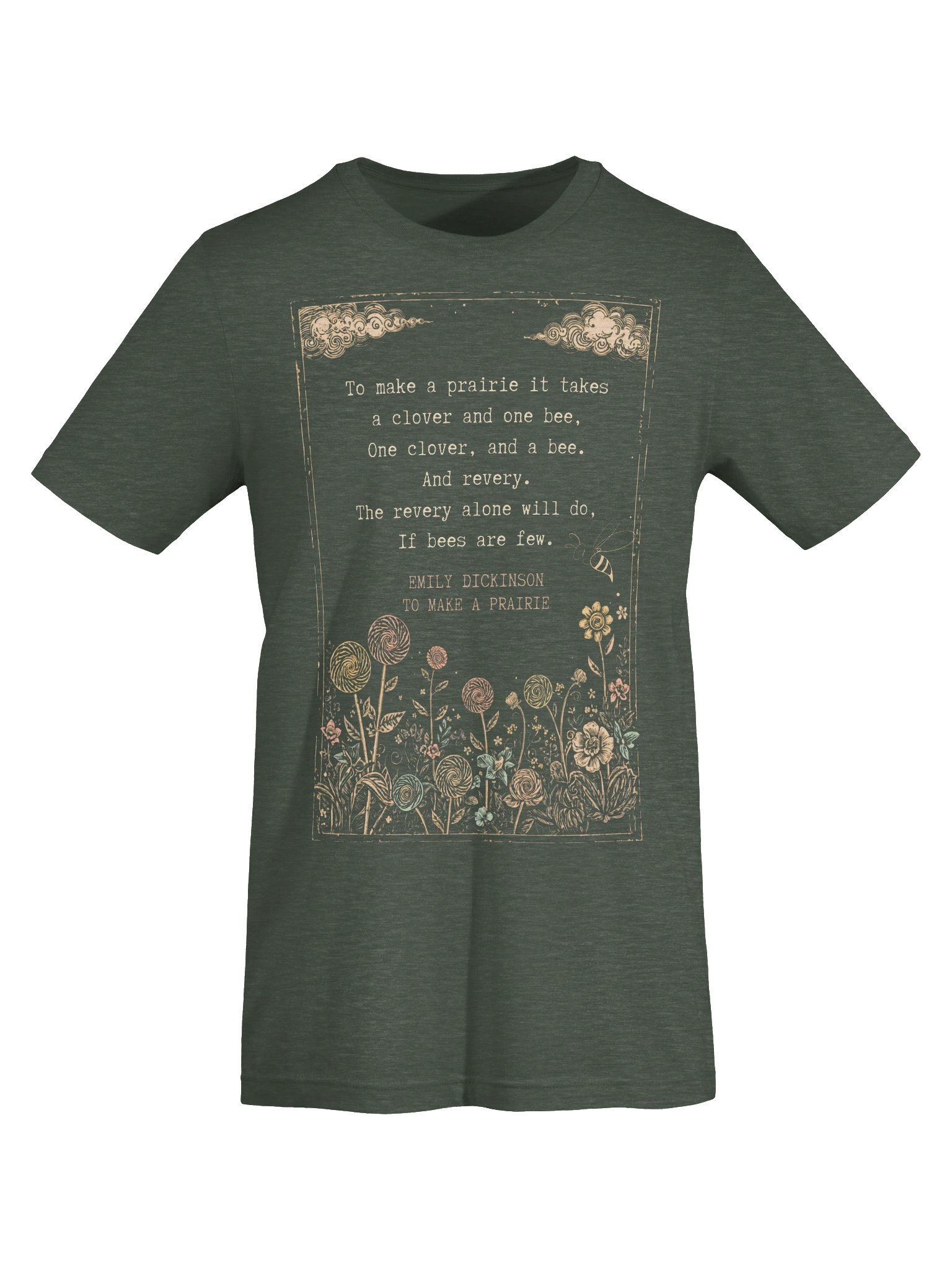 Emily Dickinson Shirt, To Make a Prairie Quote Tee, Literary Nature Graphic product image (6)