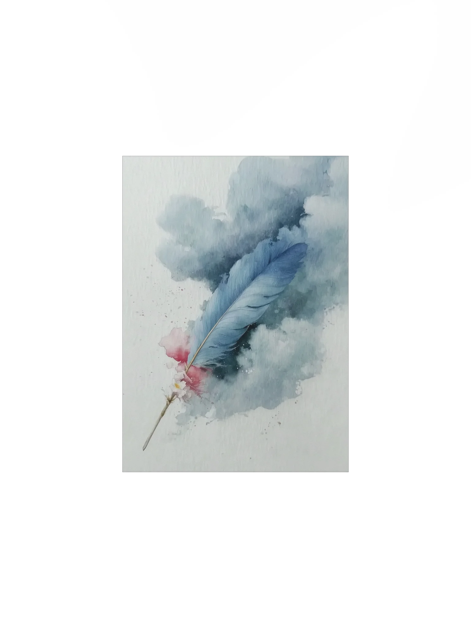 Powder Blue: Diagonal Blue Feather product image (1)