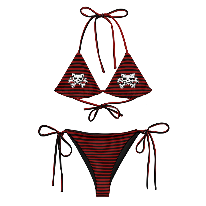 Blaque and Red Kat Skull Bikini product image (1)