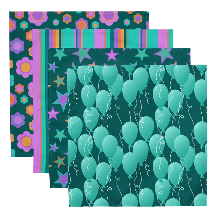 Cloth Napkin Set of 4 Colorful Party Time! Designs product image (1)